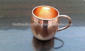 Taza de cobre Moscow Mule con mango de latón para cerveza, fabricante y distribuidor de alimentos seguros para Vodka, de la India - Product Image 5