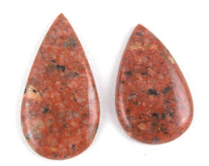 2ชิ้นพลอยสีแดงธรรมชาติอัญมณีหลวม cabochons เรียบในห่อเครื่องประดับรูปแบบขายส่ง - Product Image 2