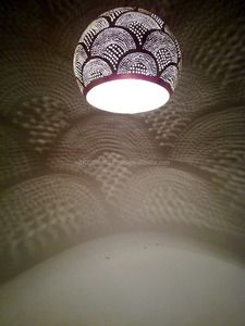 B234L Silver Plated Steel Lampshade Round Mosaic Hanging Wall <b>Lamp</b> <b>Decorative</b> Wall <b>Lamp</b> - Product Image 4