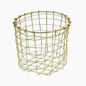 Cesta de hierro forjado, cesta de lavandería de alambre, cesta de cocina de metal, cesta hecha a mano - Product Image 1