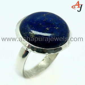 Anillo de Plata de Ley 925 con lapislázuli azul, joyería de plata 925 con lapislázuli azul - Product Image 4