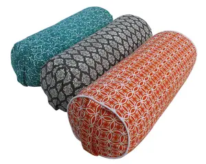 Printed e ricamo opzione di cotone riempito yoga cuscino di sostegno in etichetta privata disponibile in quantità alla rinfusa a prezzi all'ingrosso