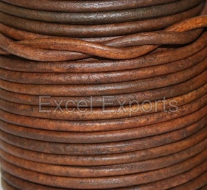 Antique <b>Black</b> Leather Straps in 1mm 2mm 3mm Thickness for Quality Jewelry Making & Craft Works Jewelry Findings & Components - Product Image 6