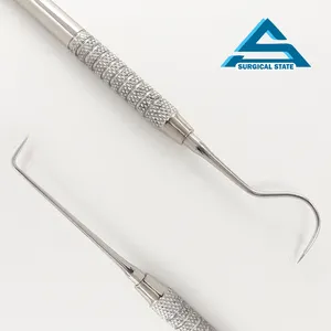 Manche solide Explorer sonde aiguille PKT ensemble de Kit d'examen dentaire Instrument de précision dentaire à Double extrémité nettoyage des dents