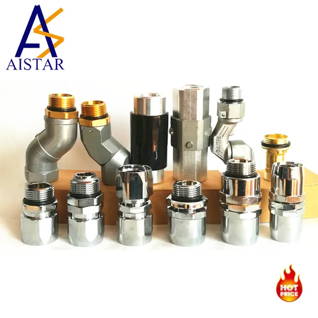 Hot sell aluminum alloy 360 degree connection swivels 45 Degree Hose Nozzle Swivel Joint