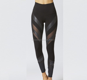 Leggings de gimnasio de panel negro personalizados al por mayor de alta calidad Shemax 2023 - Product Image 1