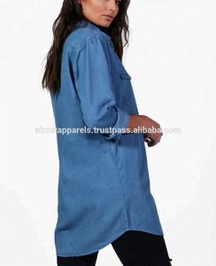 เสื้อยีนส์แขนยาวสำหรับผู้หญิง,เสื้อยีนส์ขนาดใหญ่ขายส่งจำนวนมากเสื้อดีไซน์ใหม่ - Product Image 2