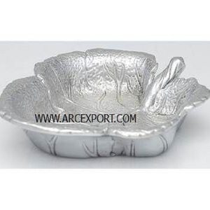 Plateau de service de luxe en aluminium massif en métal nouveau design fantaisie de meilleure qualité - Product Image 1
