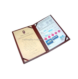 <b>Folder</b> Type Leather <b>Certificate</b> Holder Wholesale - Product Image 1
