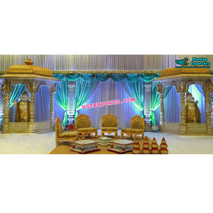 Decoración de escenario de boda india antigua decoración de escenario de boda impresionante decoración de escenario de matrimonio - Product Image 1