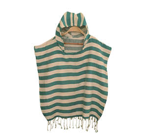 À capuche Pestemal Turc Serviette Poncho pour Toutes Les tailles PNC-PSH-TQ À Capuche Enfants Poncho Collection - Product Image 1