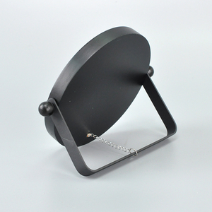 Espejo de mesa pequeño con diseño de forma redonda negra - Product Image 3