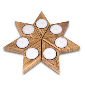 Wooden Star Design Tea Light Votive Holders - Product Image 1