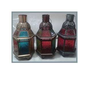Lanterne marocaine artisanale en fer, lampe à bougie suspendue pour la décoration intérieure et extérieure de la maison et du jardin - Product Image 6