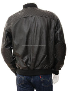 Chaqueta Bomber de Cuero Negra para Hombre, Diseño Nuevo, para Otoño e Invierno, Forro Personalizable - Product Image 2
