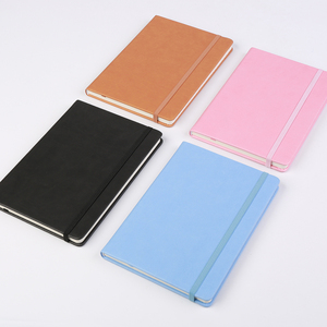 Cuaderno de negocios A5 de cubierta dura, agenda de cuero personalizado con impresión de agenda, con cierre elástico, venta al por mayor - Product Image 5