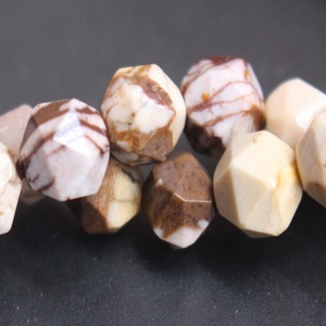 Haute qualité zèbre jaspe pépite à facettes dégringolé pierres précieuses percées brin complet pierre naturelle cristal collier de guérison grossiste - Product Image 3