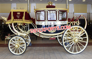 Chariot de mariage en bois tiré par des chevaux, élégant chariot royal de mariage, calèche traditionnelle à vendre, fabricants - Product Image 4