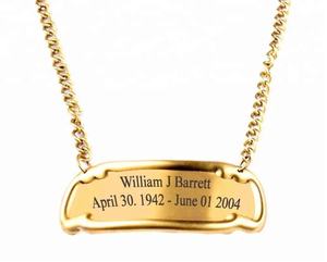 <b>Name</b> Plate With <b>Chain</b> for Adult Cremation Urn - Product Image 5