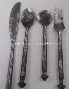 Juego de cubiertos de metal de diseño antiguo, artículos de hotel ecológicos - Product Image 2