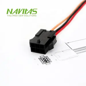 OEM Molex 43020-0600 6pin 3mm Pitch Female Connector With UL1007 22awg x 3C Cable Harness Assembly