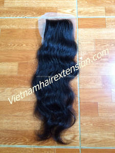 Vente en gros de cheveux humains vierges Remy 100% noués à la main, ondulés, avec fermeture en dentelle, 100g, longueur 8"-40" - Product Image 3