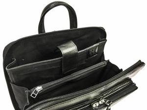 Mochila de cuero tecnológico, bolso de hombro de tamaño mediano, bolso de viaje de cuero, correa de hombro ajustable, bolsos de cuero para ordenador portátil para hombres - Product Image 3