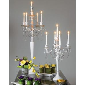 Candélabre moderne en cristal antique fait à la main mariage de fleurs de style européen bougeoir conique en aluminium gaufré moderne - Product Image 4