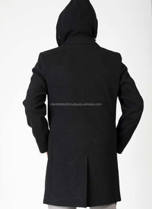 Abrigos básicos de lana Azul Marino - Product Image 3