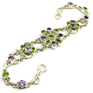 Bracelet en pierre naturelle, bijoux en argent pour femmes - Product Image 5