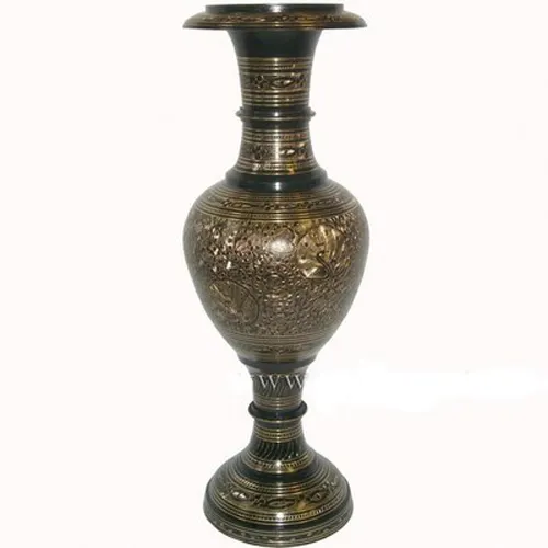 Mão Crafted Vaso de Flor De Bronze Decorativo