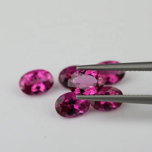 Belles pierres précieuses ovales à facettes en tourmaline rose naturelle 6x8mm de qualité AAA du fabricant - Product Image 1