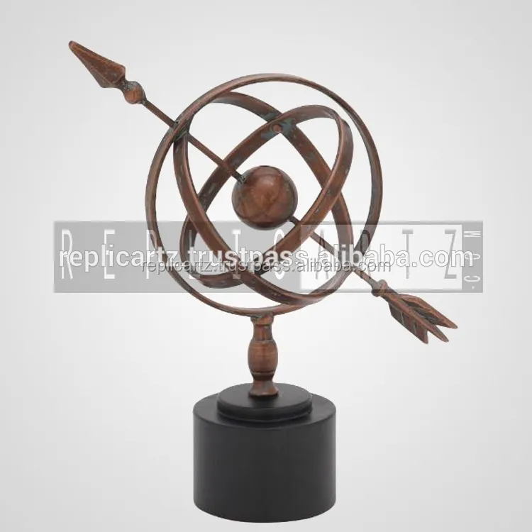 Декоративная деревянная металлическая Сфера, армиллярные солнечные часы, античная латунная Армиллярная сфера с солнечной стрелкой, морской астролябный Глобус