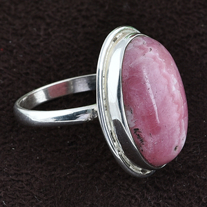 Mejor calidad hecho a mano 18K oro plata esterlina 925 piedra preciosa Rodocrosita anillo indio boda joyería para mujeres - Product Image 3