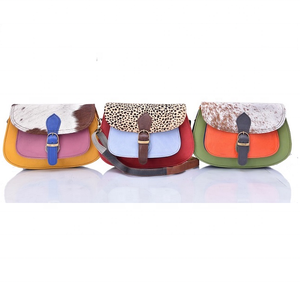 Bolso de Hombro de Cuero Genuino 100% con Estampado de Leopardo para Mujer, Estilo Vintage Colorido, Bolso Bandolera Pequeño - Product Image 1