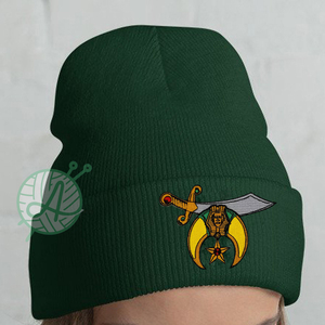Mason Franc-Maçon Maçonnique Vêtements De Mode Manchette Bonnet Crâne Shriner Chapeaux Brodés - Product Image 6