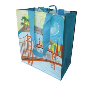 ถุงช้อปปิ้ง PP แบบนอนวูฟเวนถุงพับเก็บได้กันฝุ่นใช้ซ้ำได้โลโก้ตามสั่ง - Product Image 1