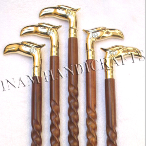 Bastones para caminar con mango de águila de latón, bastones para caminar tallados a mano, bastones y bastones antiguos - Product Image 1