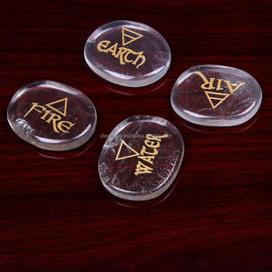 4pcs <b>Natural</b> <b>Crystal</b> Quartz Semi-Precious Stone Set Feng Shui Style Engraved Rose Quartz Carved Gemstone for Reiki Crafts - Product Image 1