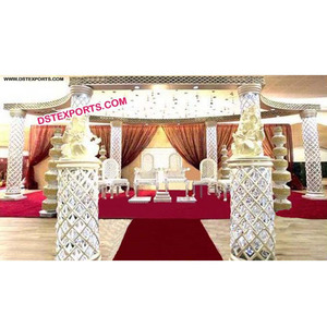 Último Estilo en Decoración de Mandaps de Cristal para Bodas, Juego de Mandaps de Cristal Jali, Últimos Mandaps de Cristal de Fibra de Alemania - Product Image 1