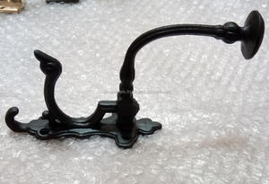 ขายส่งตะขอแขวนหมวกและเสื้อโค้ทเหล็กหล่อ ขายส่งตะขอแขวนเสื้อโค้ทเหล็กสีดำ ตะขอแขวนผนัง - Product Image 6