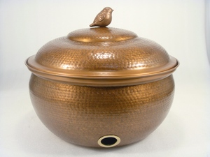 กระถางต้นไม้ทรงกลมทำจากทองแดงพร้อมฝาปิดสำหรับใช้ในสวน - Product Image 2