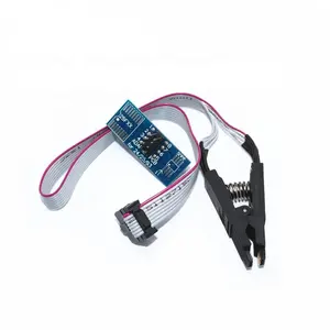 Taidacent For SOIC8 SOP8 Flash Chip IC Test Clip mit SPI Cable Programmer TL866A/C Wide SOP16 Pitch 1.27mm Programming Clip