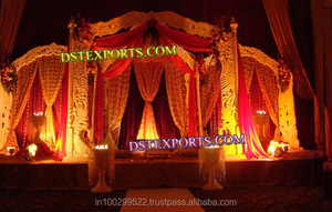 Panier de mariage indien en or, sculpté, Royal, mandala indien, pour mariage, couronne dorée, livraison gratuite - Product Image 2
