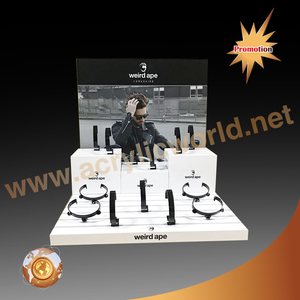 Présentoir célèbre acrylique adapté aux besoins du client de montre pour le centre commercial avec la conception différente présentoir acrylique pour le présentoir de montre de montre avec des anneaux de C - Product Image 2