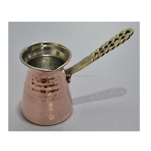 Cafetera Ibrik de latón, utensilios de cocina turcos árabes, juego de té y café de Metal en diferentes diseños y acabados - Product Image 4