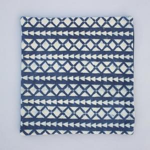 Jaipur azul estampado cuadrado tipo Indigo Daabu decorativo Boho teñido a mano 45X45 CM funda de cojín - Product Image 3