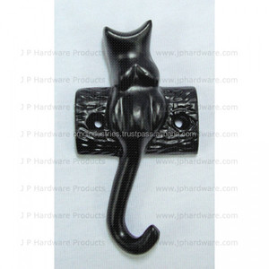 Omg Industries Meilleure vente Crochet à tête de chat en fonte Crochets à robe modernes et rustiques pour vêtements, chapeau et porte-manteau dans la cuisine - Product Image 4