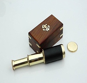 Télescope en laiton artisanal, fait à la main, avec boîte en bois, jouet pour enfants, vente en gros, offre spéciale, - Product Image 5