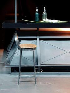 Taburete de Bar superior de madera industrial de diseño moderno para muebles de hotel - Product Image 2